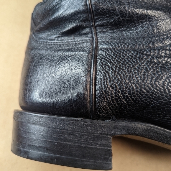 Lucchese Boots men's size 9EE Exotic Genuine Black Smooth Ostrich classi… - Picture 10 of 13